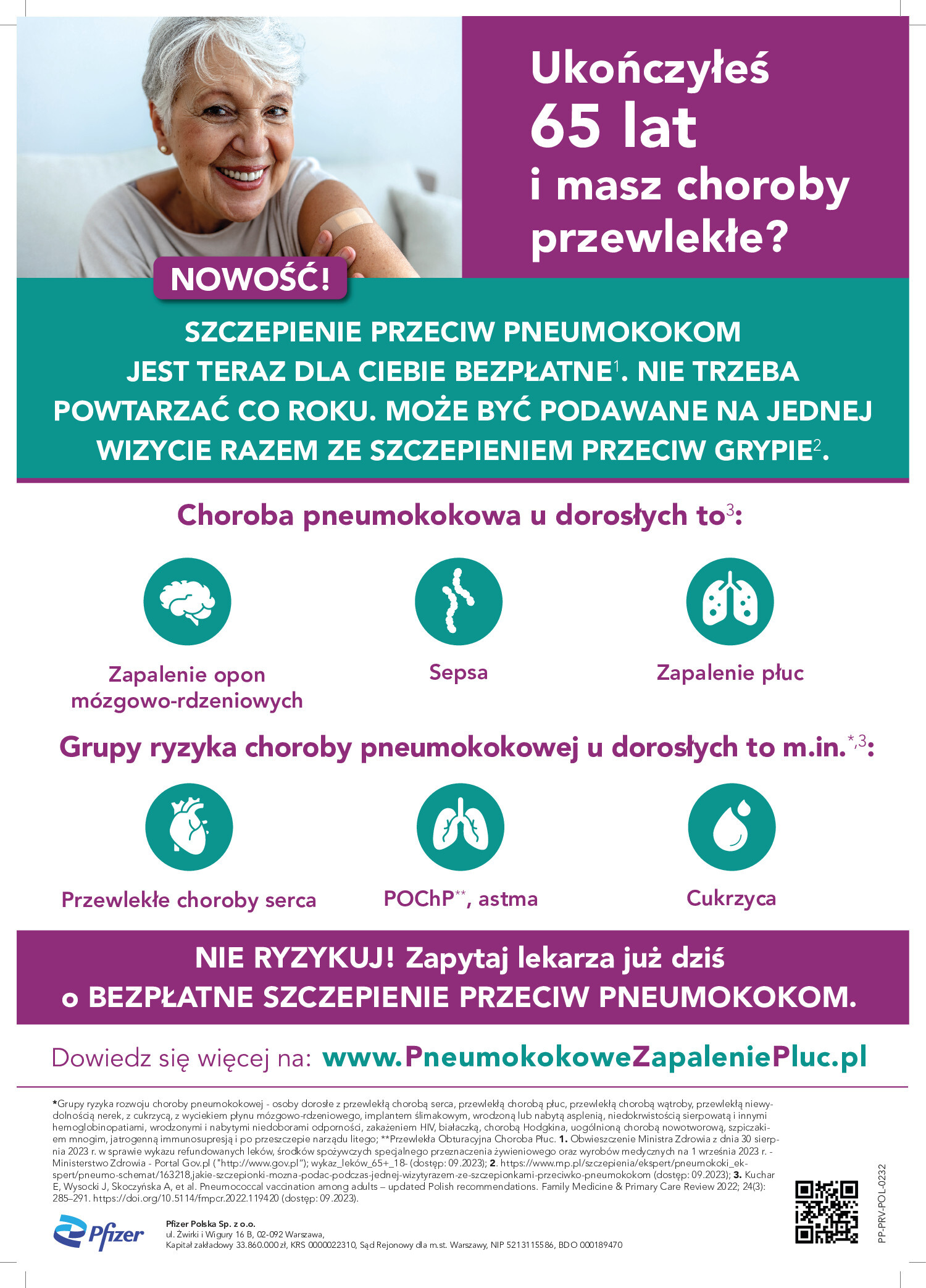 Plakat przedstawiający podstawowe informacje dotyczące szczepienia