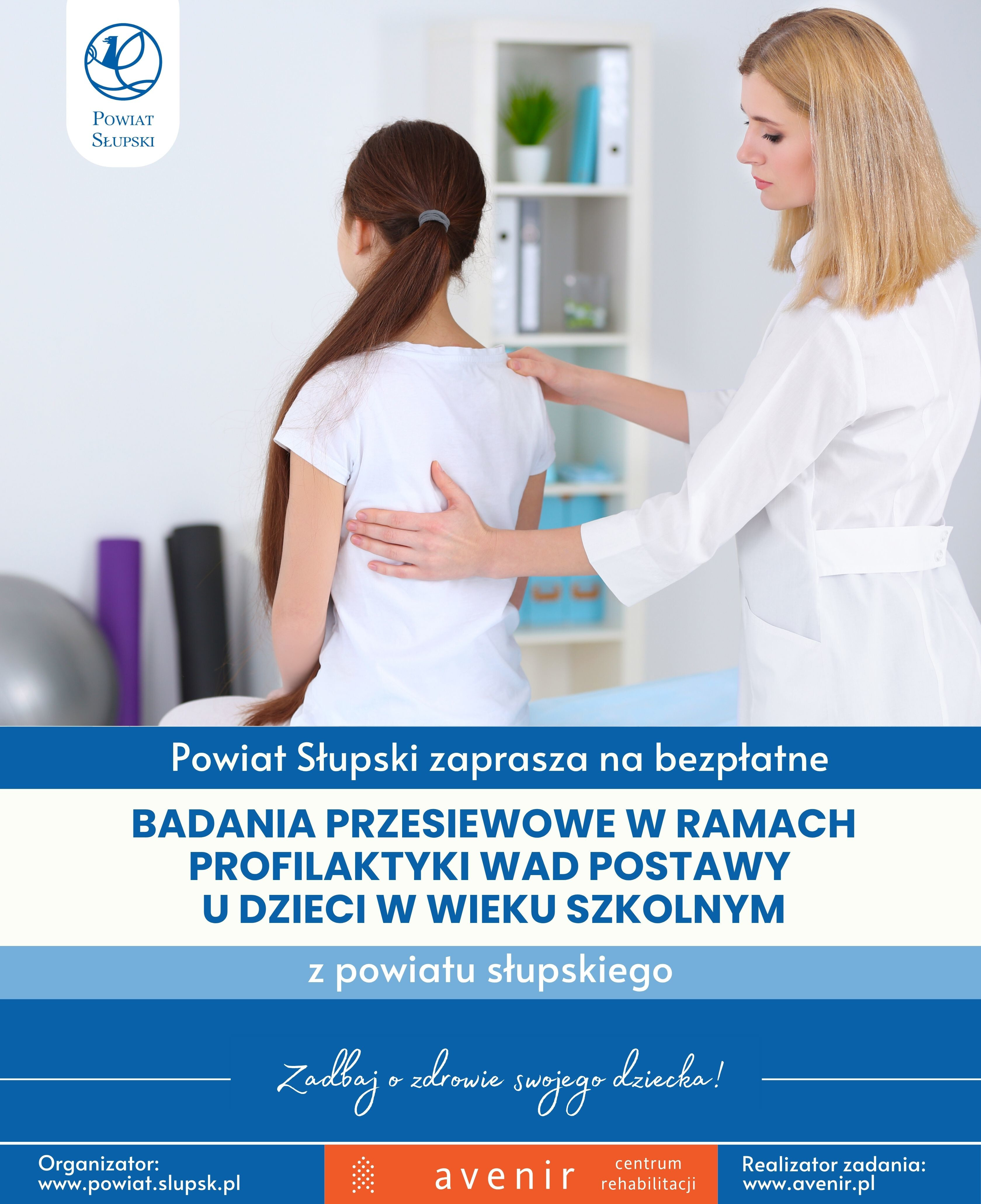 plakat informujący o badaniach przesiewowych