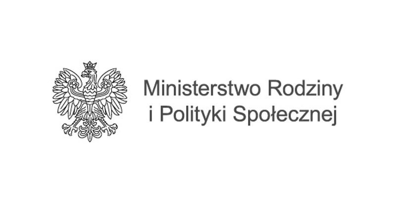 Godło Polski i napis o treści: Ministerstwo Rodziny I Polityki Społecznej